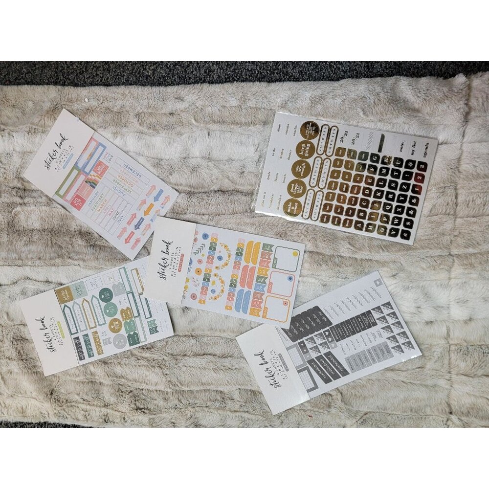 Assorted Planner Sticker Pack 30 Sheets Customizable & Stylish Organization Incl